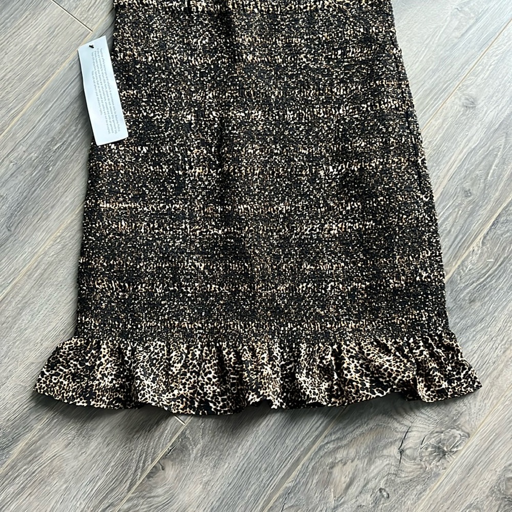 NWT Topshop Cheetah Print Rouched Dress - Picture 3 of 7